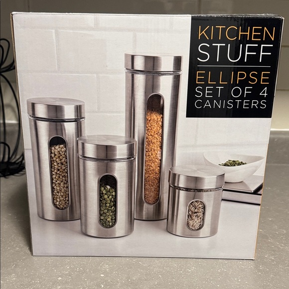 Kitchen Stuff Other - Kitchen Stuff Ellipse Stainless Steel Canister Set
